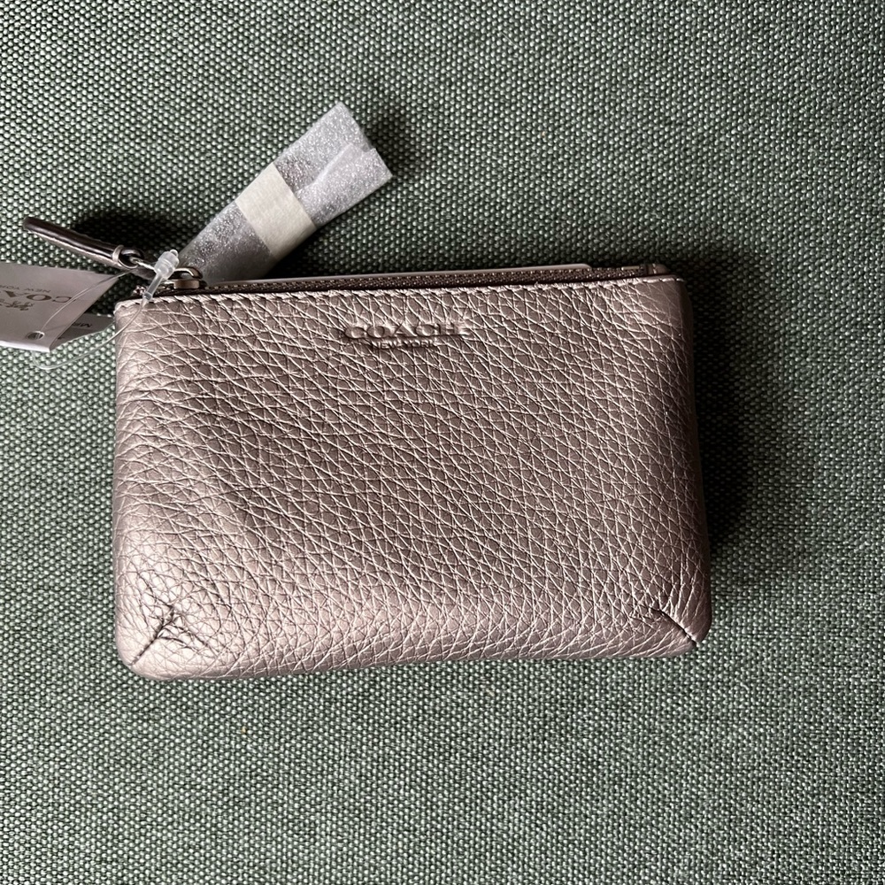 Coach pewter coin purse
